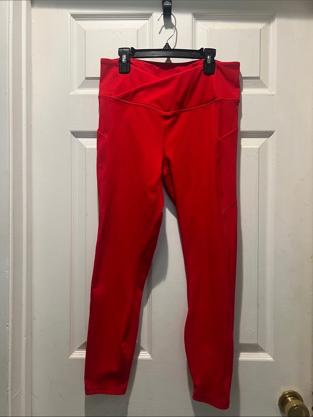 Fabletic’s Red Women's Ribbed Active Set - Picture 5 of 11